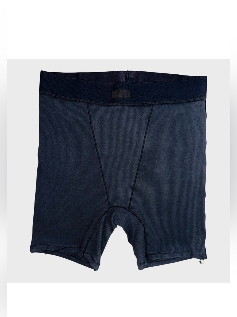 SKIMS Cotton Rib Black Boxer Shorts Lounge Sleep Minimal Basics